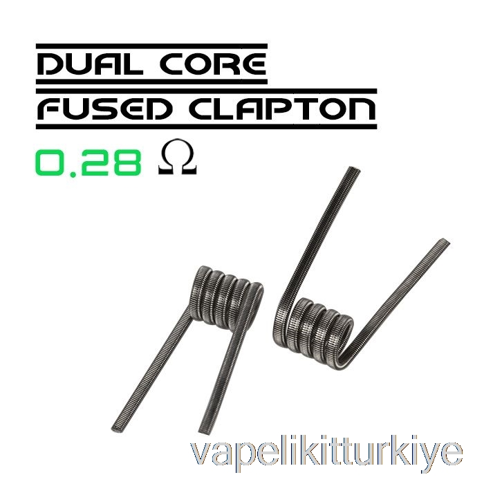 Vape Türkiye Wotofo Comp Wire - önceden Oluşturulmuş Bobinler 0.28ohm çift çekirdekli Sigortalı Clapton - 10'lu Paket
